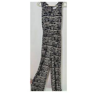 Calvin Klein Neutral Brushstroke Print Drawstring Pantsuit